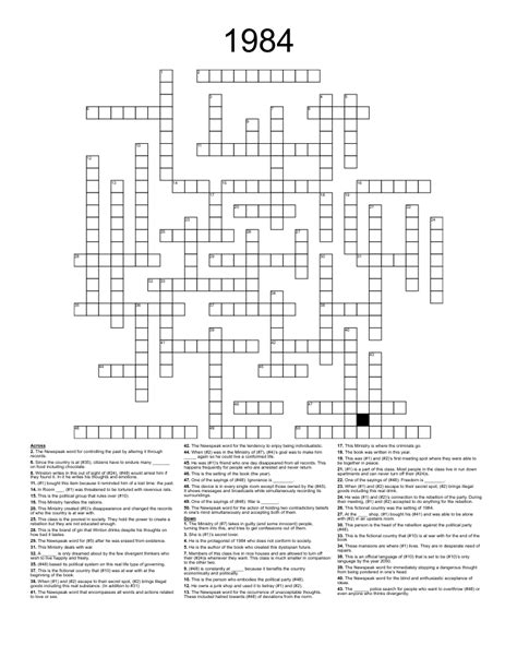 author of 1984 crossword clue|free printable 1984 crossword puzzles.